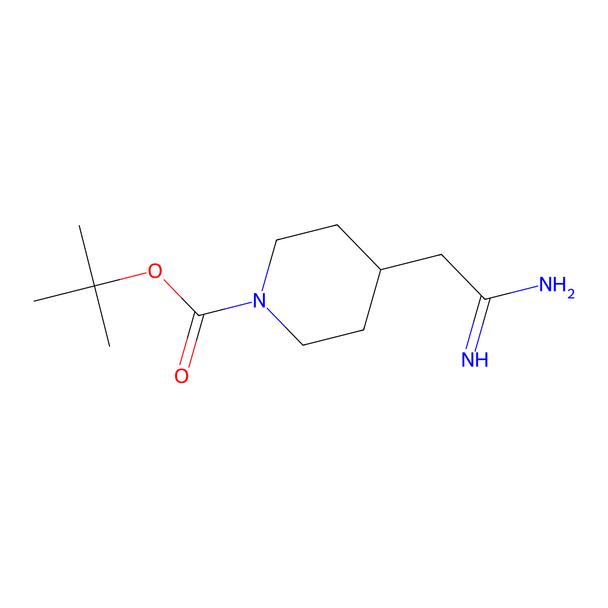Tert-butyl 4-(2-amino-2-iminoethyl)piperidine-1-carboxylate molecular structure, CAS 1192163-96-4