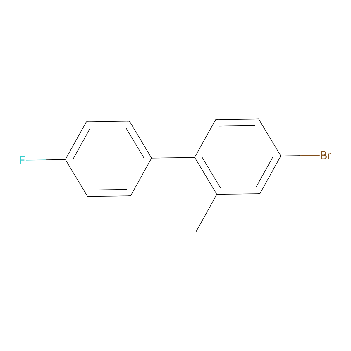 4-Bromo-4'-fluoro-2-methylbiphenyl molecular structure, CAS 1192164-33-2