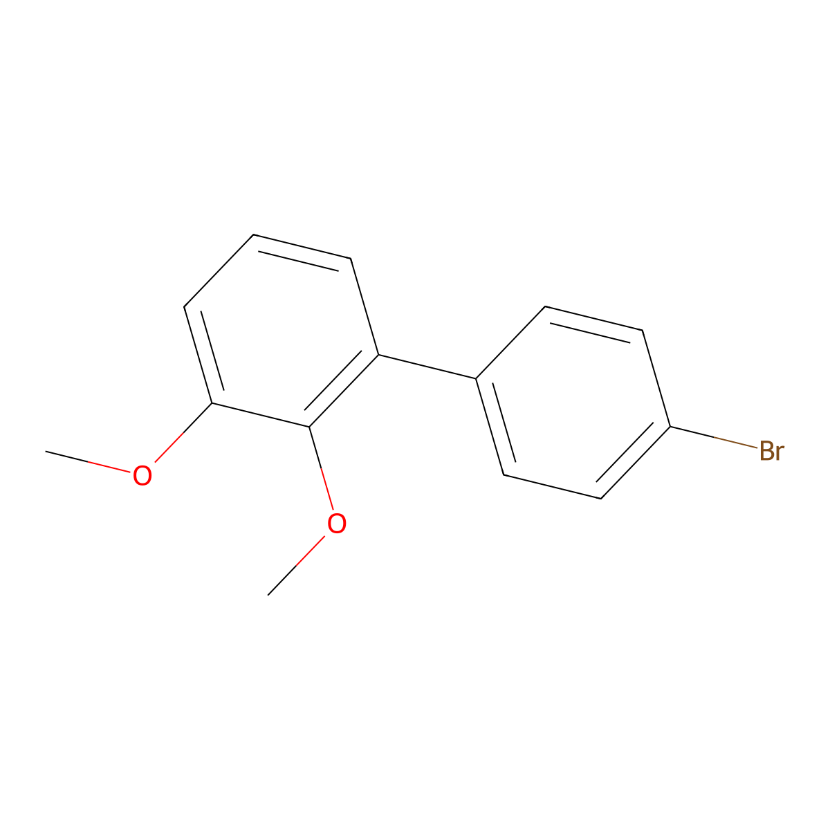 4'-Bromo-2,3-dimethoxy-1,1'-biphenyl molecular structure, CAS 1192164-59-2