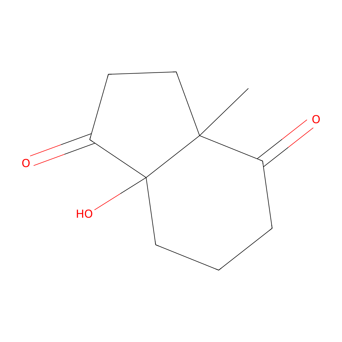 (+/-)-cis-6-Hydroxy-1-methylbicyclo[4.3.0]nonane-2,7-dione molecular structure, CAS 1192178-33-8