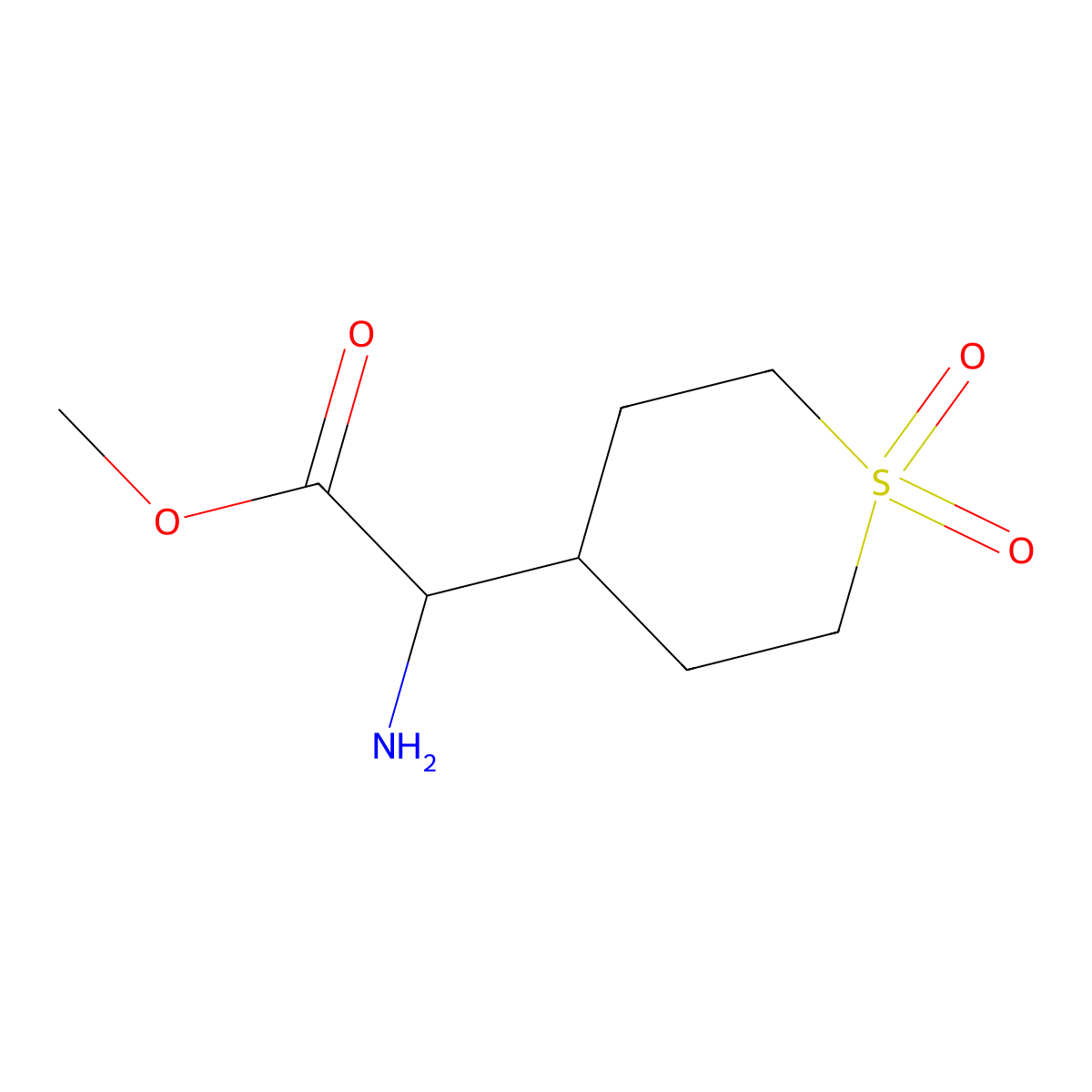 Methyl 2-Amino-2-(1,1-dioxido-4-tetrahydrothiopyranyl)acetate molecular structure, CAS 1192182-26-5