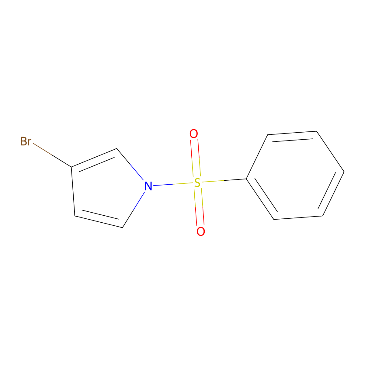 1-(benzenesulfonyl)-3-bromo-1H-pyrrole molecular structure, CAS 1192217-75-6