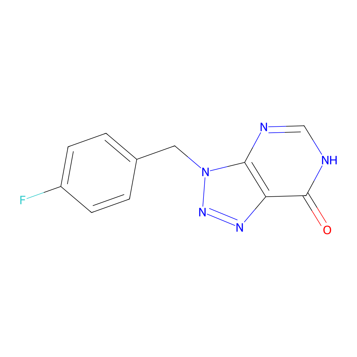 3-(4-Fluoro-benzyl)-3H-[1,2,3]triazolo[4,5-d]pyrimidin-7-ol molecular structure, CAS 119222-39-8