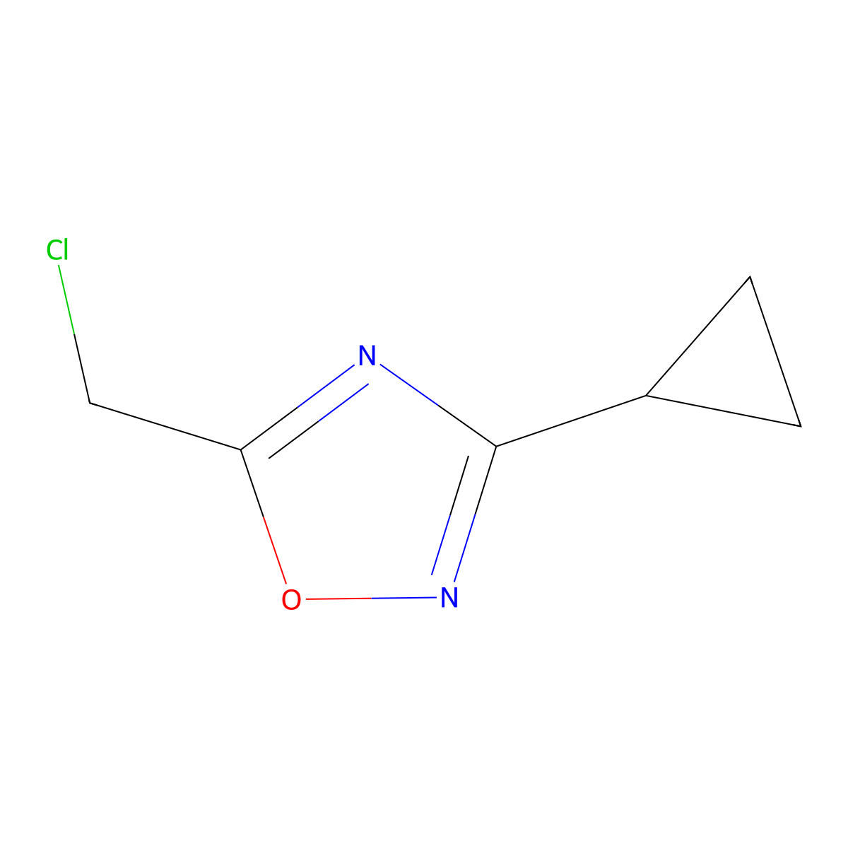 5-(Chloromethyl)-3-cyclopropyl-1,2,4-oxadiazole molecular structure, CAS 119223-01-7