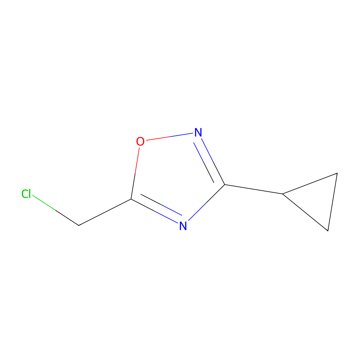 5-(Chloromethyl)-3-cyclopropyl-1,2,4-oxadiazole molecular structure, CAS 119223-01-7