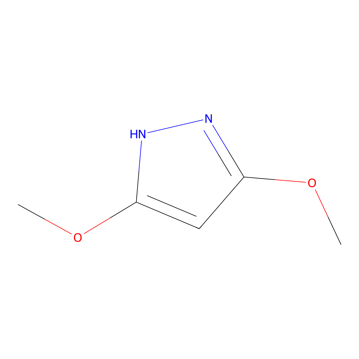 3,5-dimethoxy-1H-pyrazole molecular structure, CAS 119224-75-8