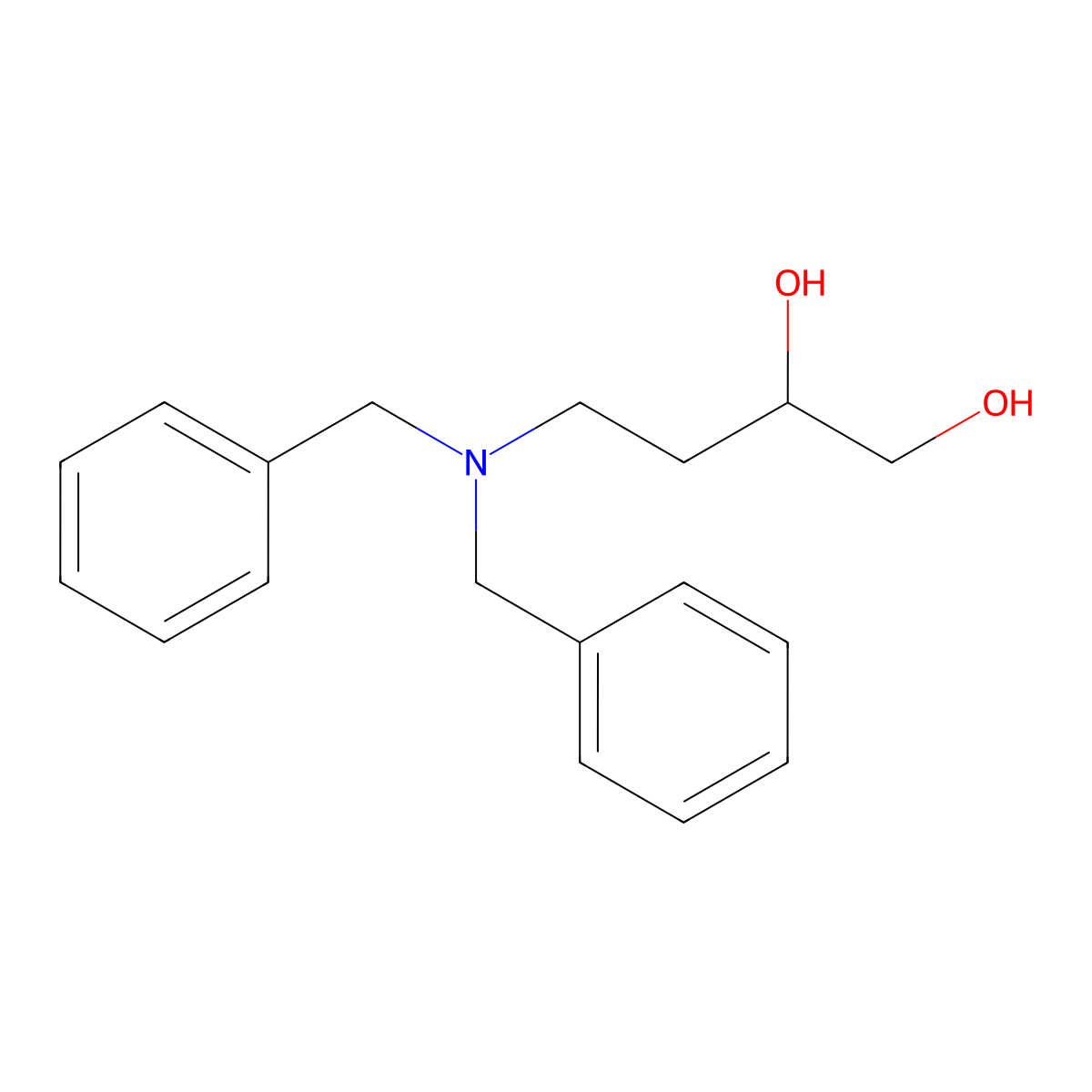 4-(Dibenzylamino)butane-1,2-diol molecular structure, CAS 1192259-41-8