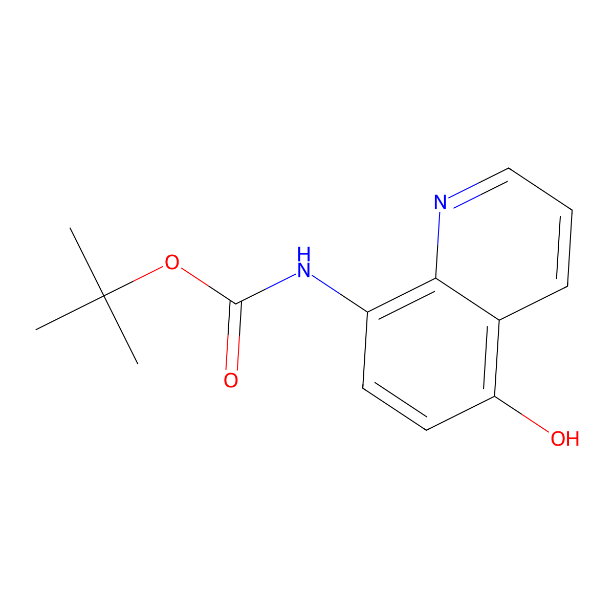 tert-butyl N-(5-hydroxyquinolin-8-yl)carbamate molecular structure, CAS 1192261-74-7