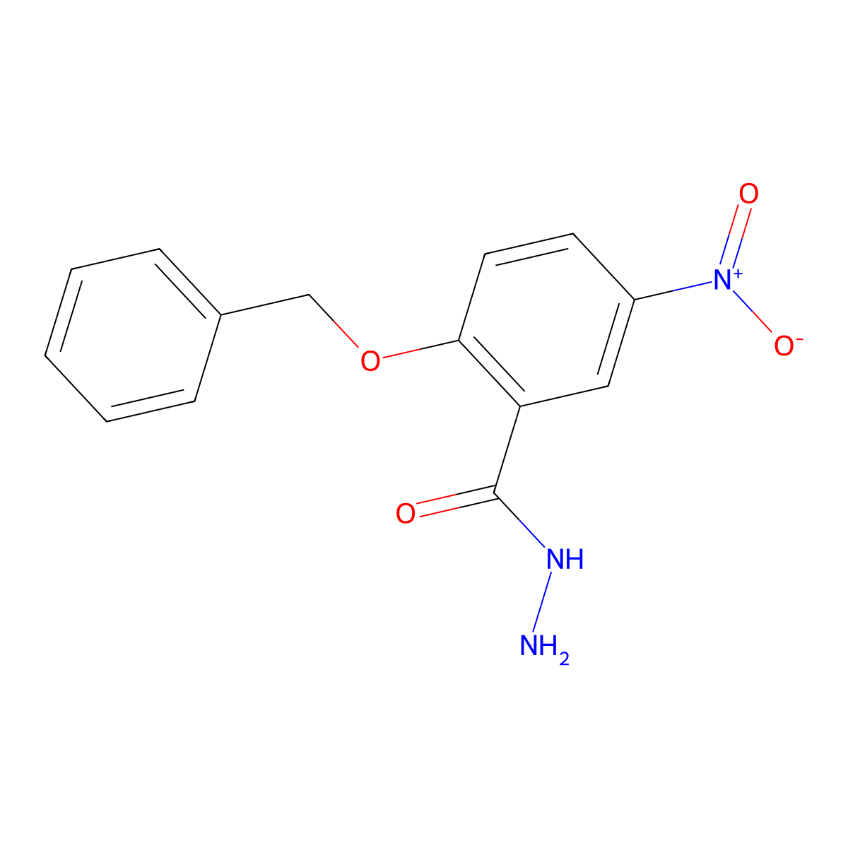 2-(Benzyloxy)-5-nitrobenzohydrazide molecular structure, CAS 1192263-76-5