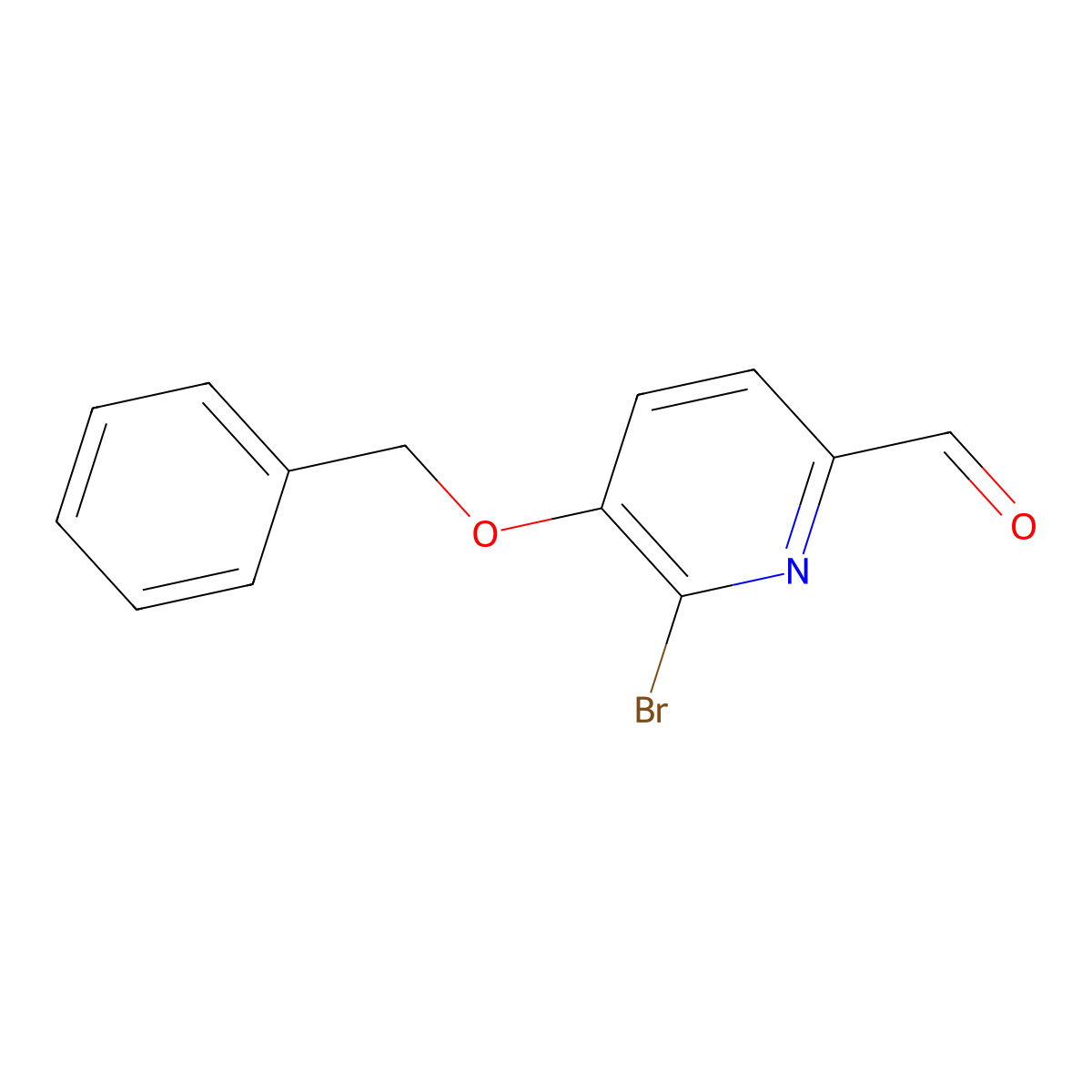 5-(Benzyloxy)-6-bromo-2-pyridinecarbaldehyde molecular structure, CAS 1192263-80-1