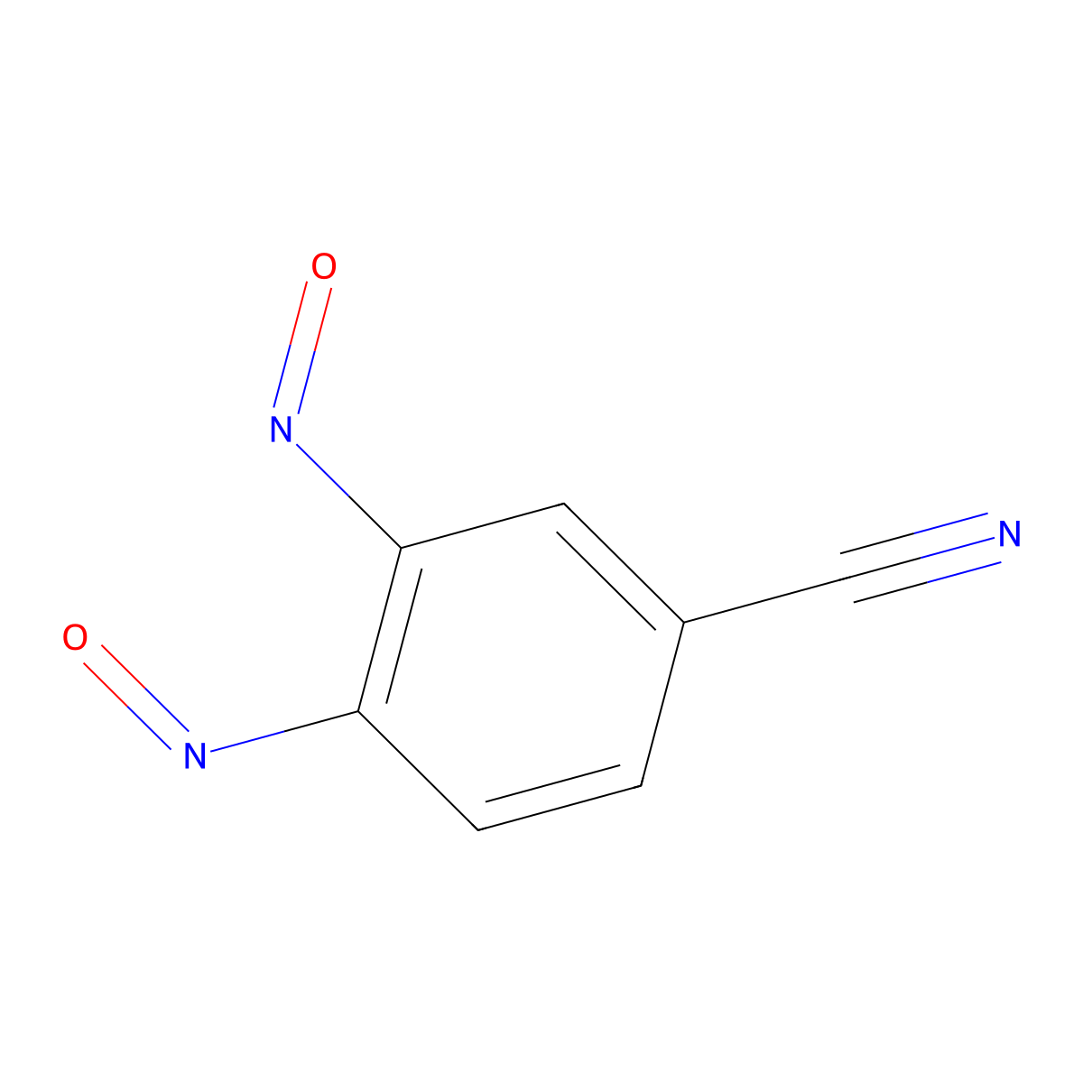 3,4-Dinitrosobenzenecarbonitrile molecular structure, CAS 1192263-84-5
