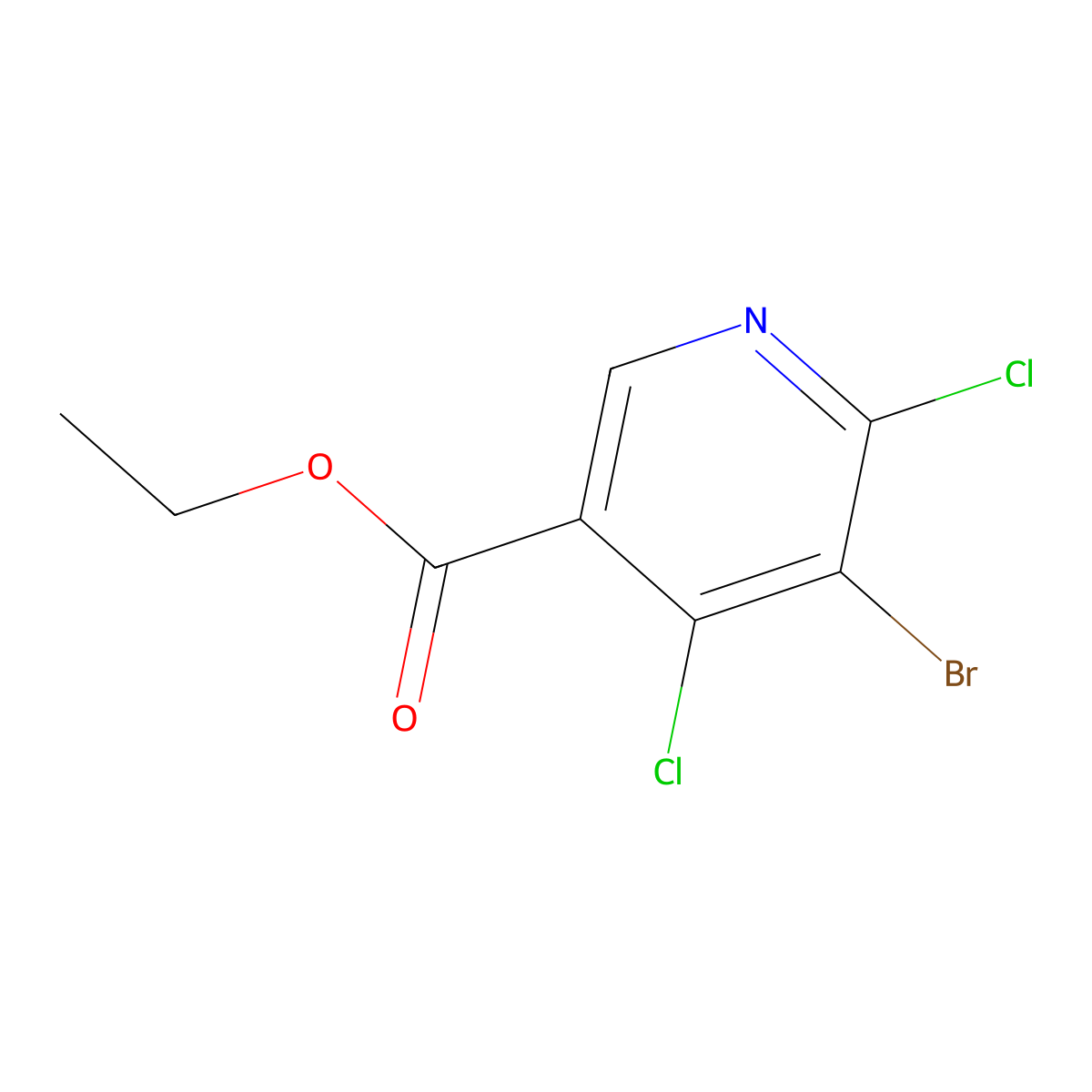Ethyl 5-bromo-4,6-dichloronicotinate molecular structure, CAS 1192263-86-7