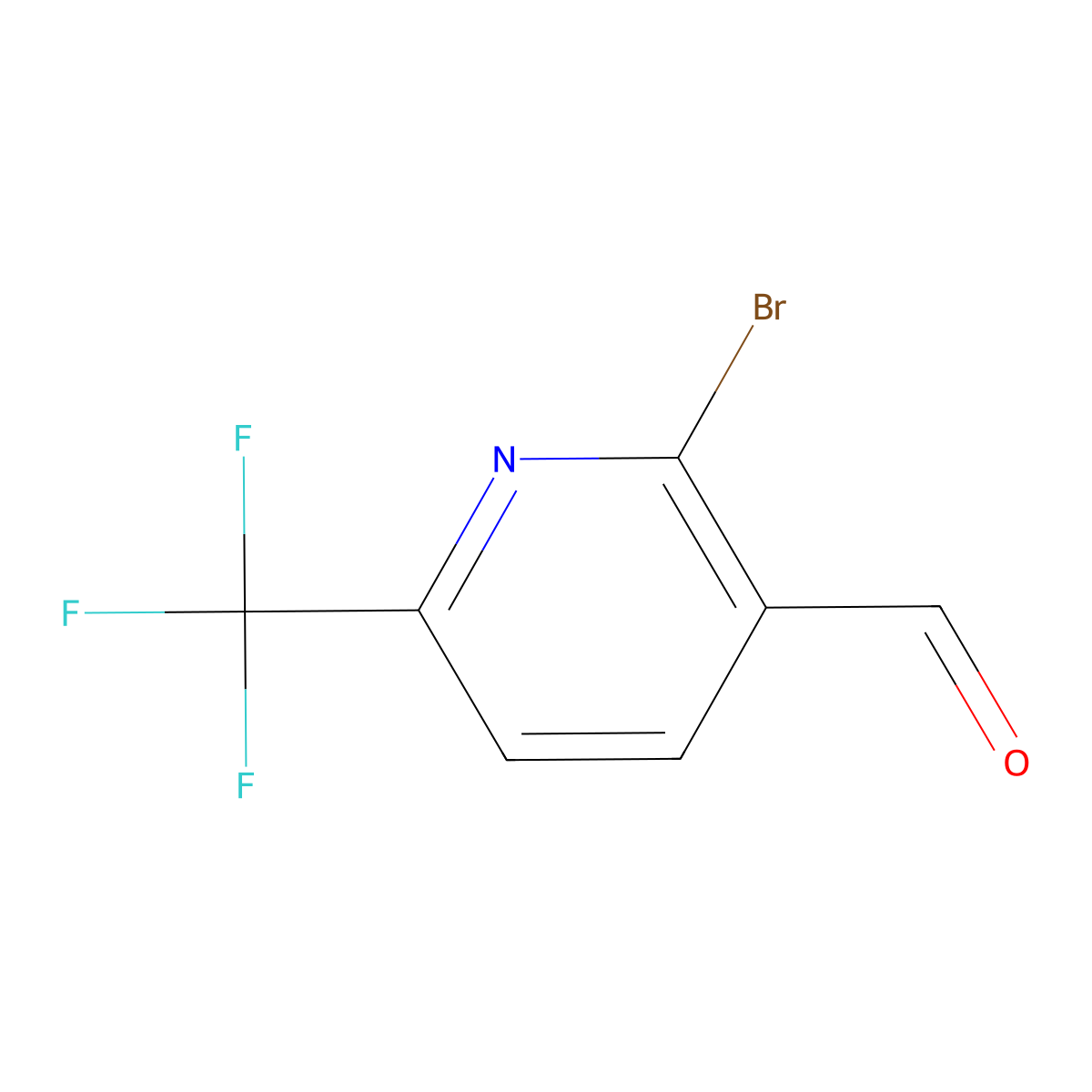 2-Bromo-6-(trifluoromethyl)nicotinaldehyde molecular structure, CAS 1192263-89-0
