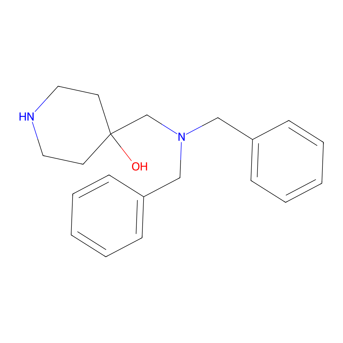 4-[(Dibenzylamino)methyl]-4-piperidinol molecular structure, CAS 1192263-91-4