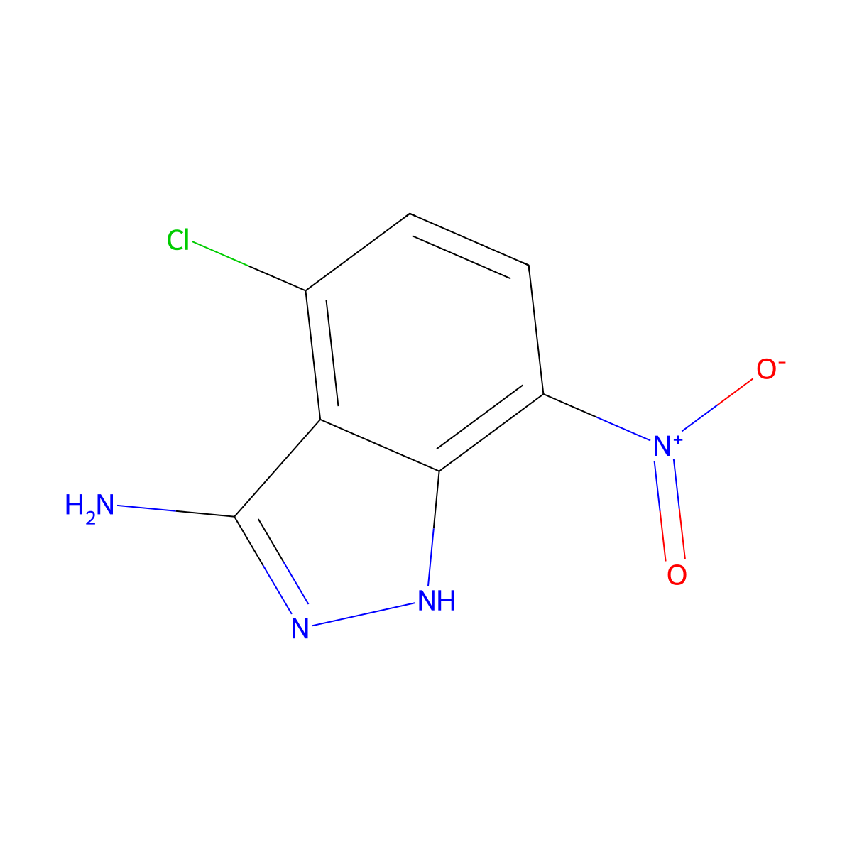 4-chloro-7-nitro-1H-indazol-3-amine molecular structure, CAS 1192263-96-9