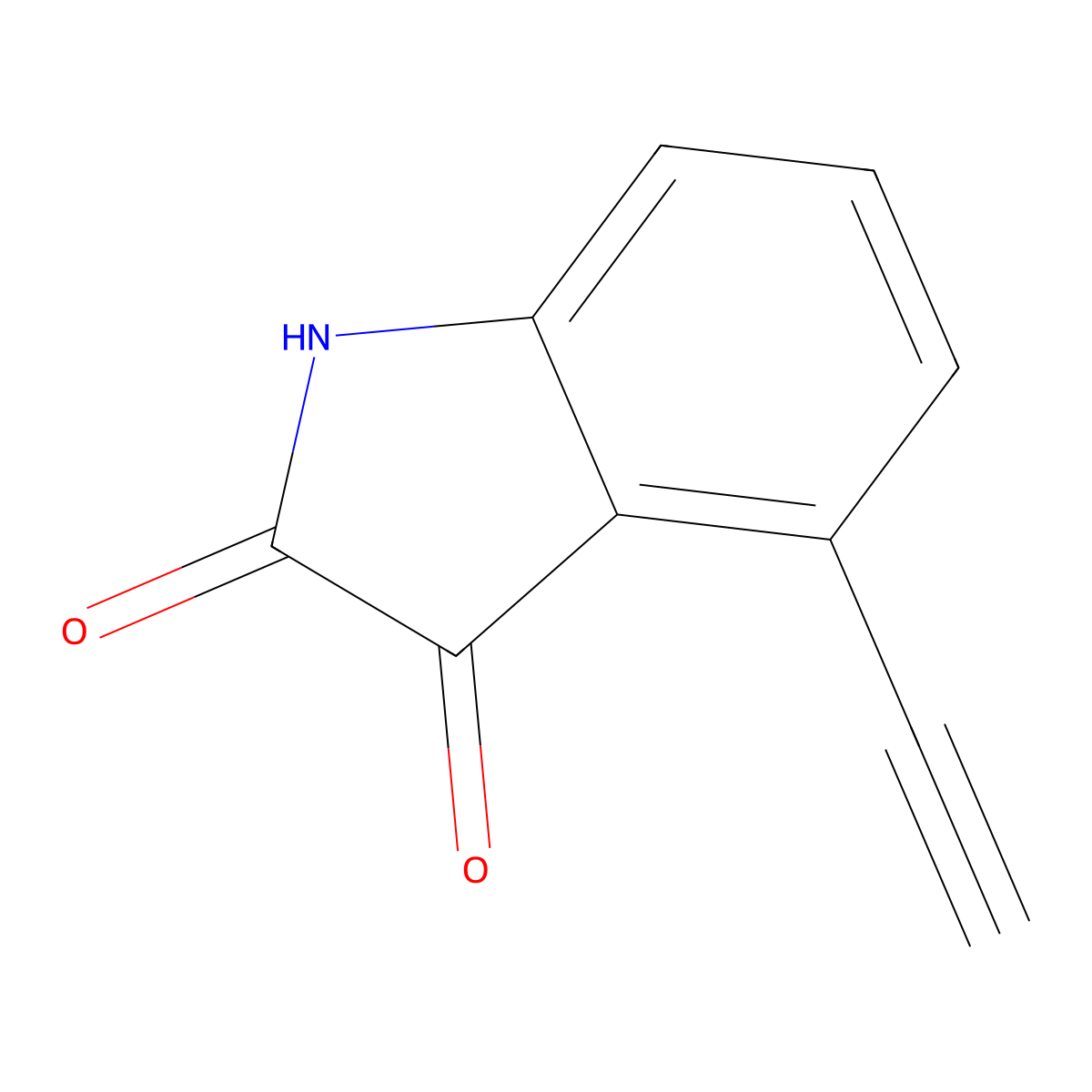 4-Ethynylindoline-2,3-dione molecular structure, CAS 1192263-97-0