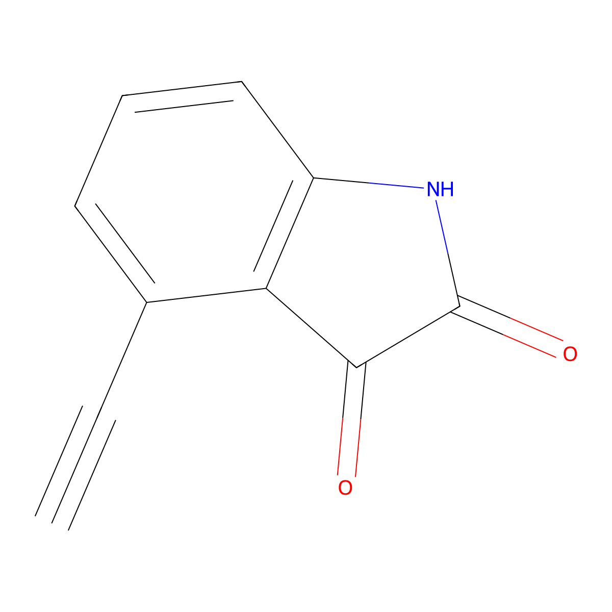 4-Ethynylindoline-2,3-dione molecular structure, CAS 1192263-97-0