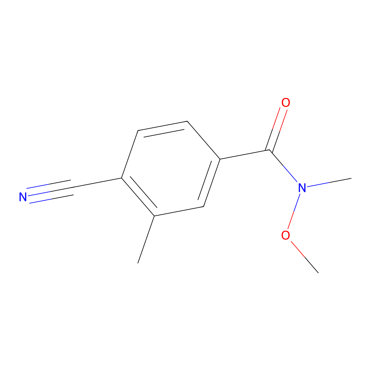 4-Cyano-N-methoxy-N,3-dimethylbenzamide molecular structure, CAS 1192267-66-5