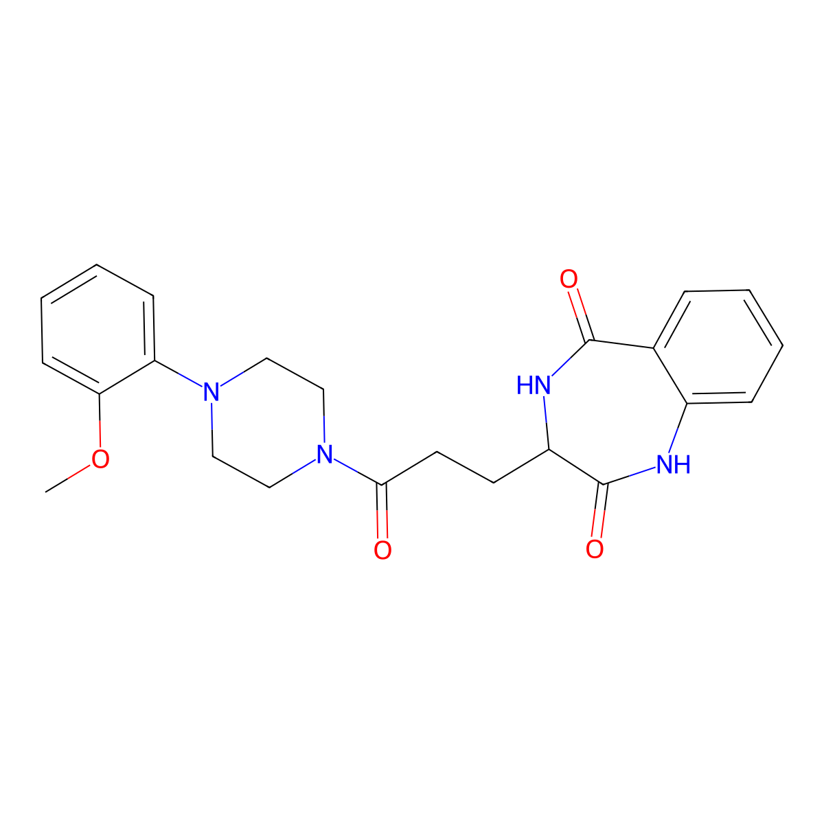 3-{3-[4-(2-methoxyphenyl)piperazin-1-yl]-3-oxopropyl}-3,4-dihydro-1H-1,4-benzodiazepine-2,5-dione molecular structure, CAS 1192279-74-5