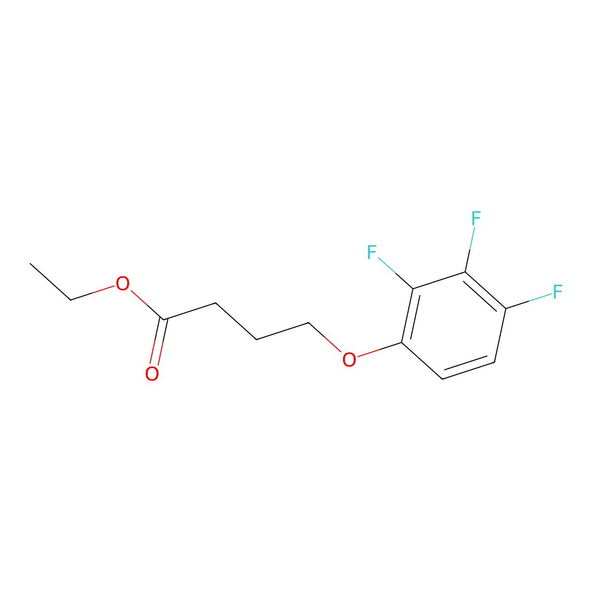 Ethyl 4-(2,3,4-trifluoro-phenoxy)butanoate molecular structure, CAS 1192302-05-8