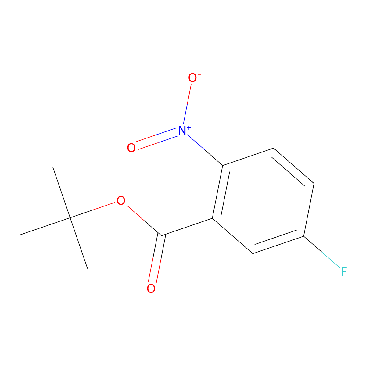 Tert-butyl 5-fluoro-2-nitrobenzoate molecular structure, CAS 1192319-18-8