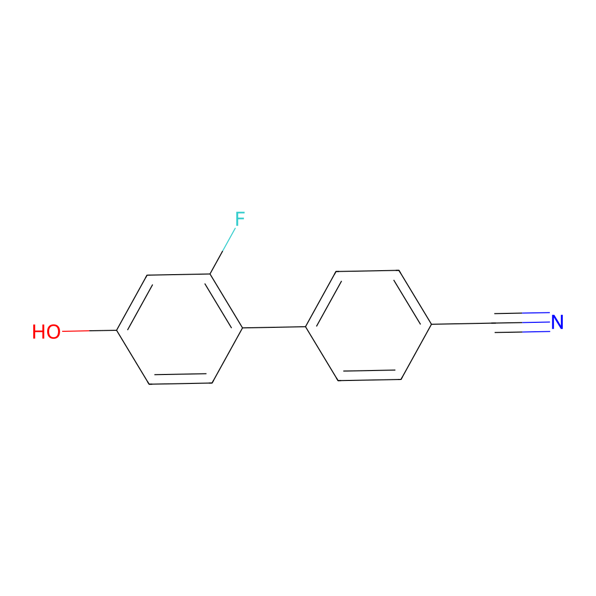 4-(4-Cyanophenyl)-3-fluorophenol molecular structure, CAS 119233-32-8
