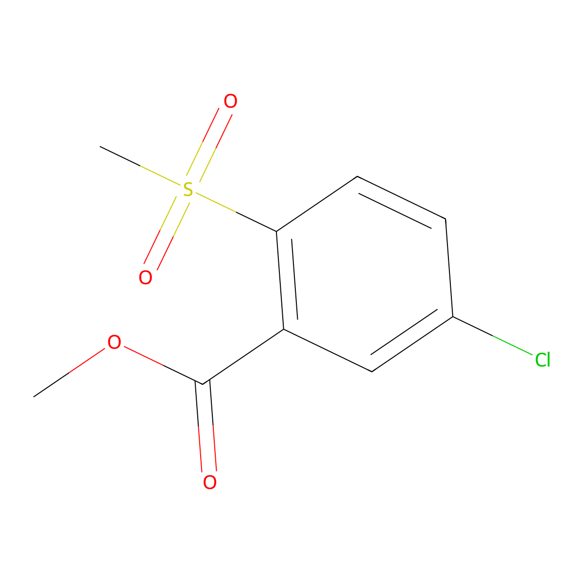 Methyl 5-chloro-2-(methylsulfonyl)benzoate molecular structure, CAS 1192347-43-5