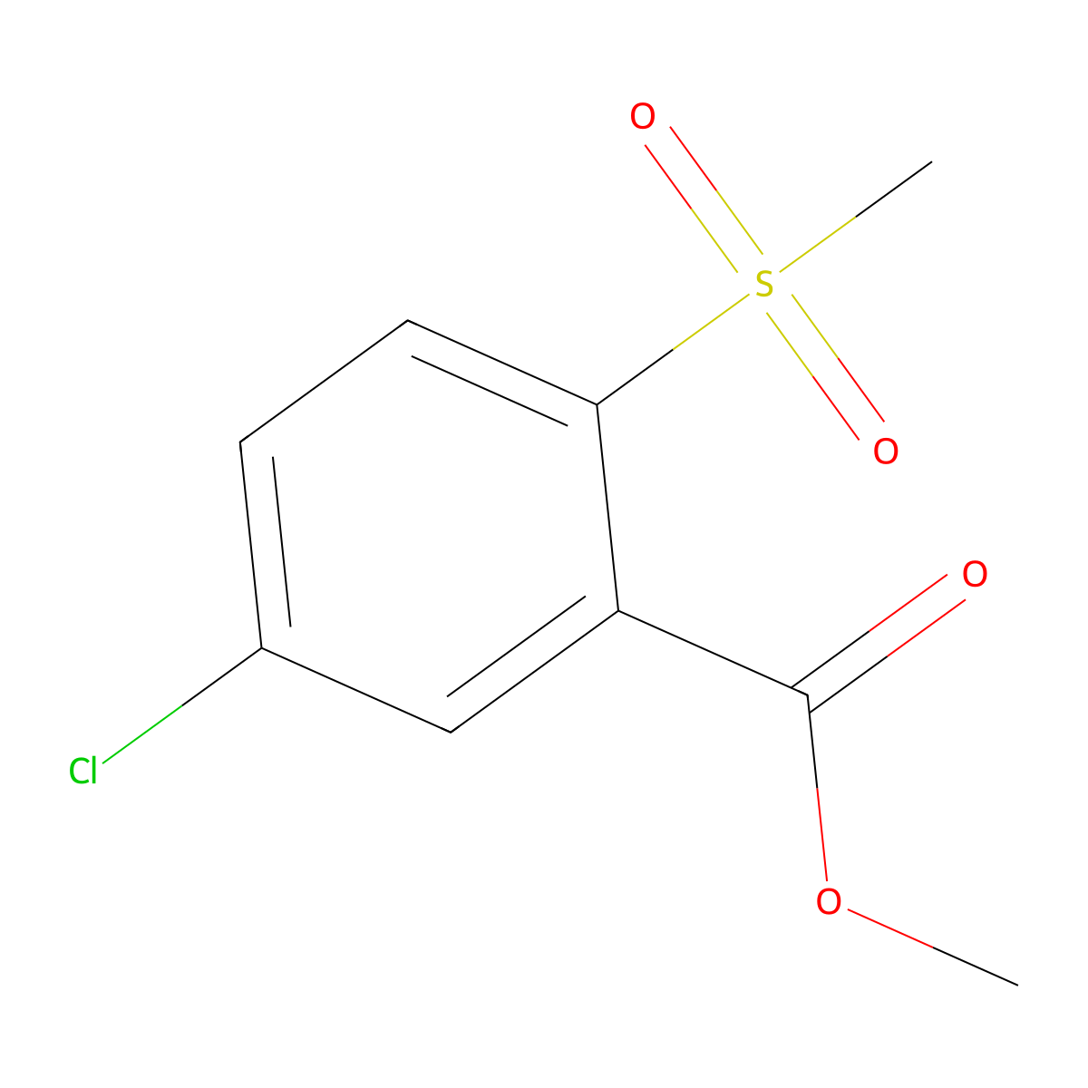 Methyl 5-chloro-2-(methylsulfonyl)benzoate molecular structure, CAS 1192347-43-5