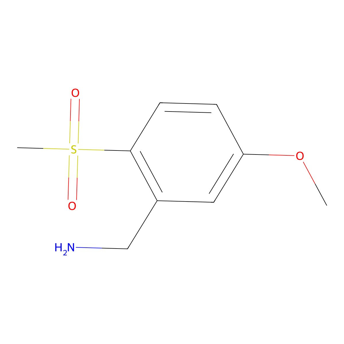 2-Methanesulfonyl-5-methoxy-benzylamine molecular structure, CAS 1192347-65-1