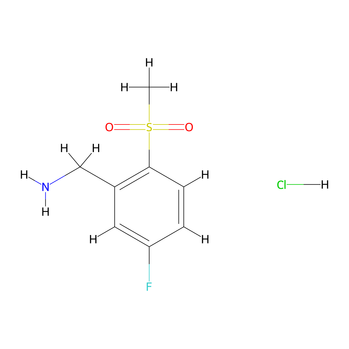 5-Fluoro-2-methanesulfonyl-benzylamine hydrochloride molecular structure, CAS 1192347-84-4