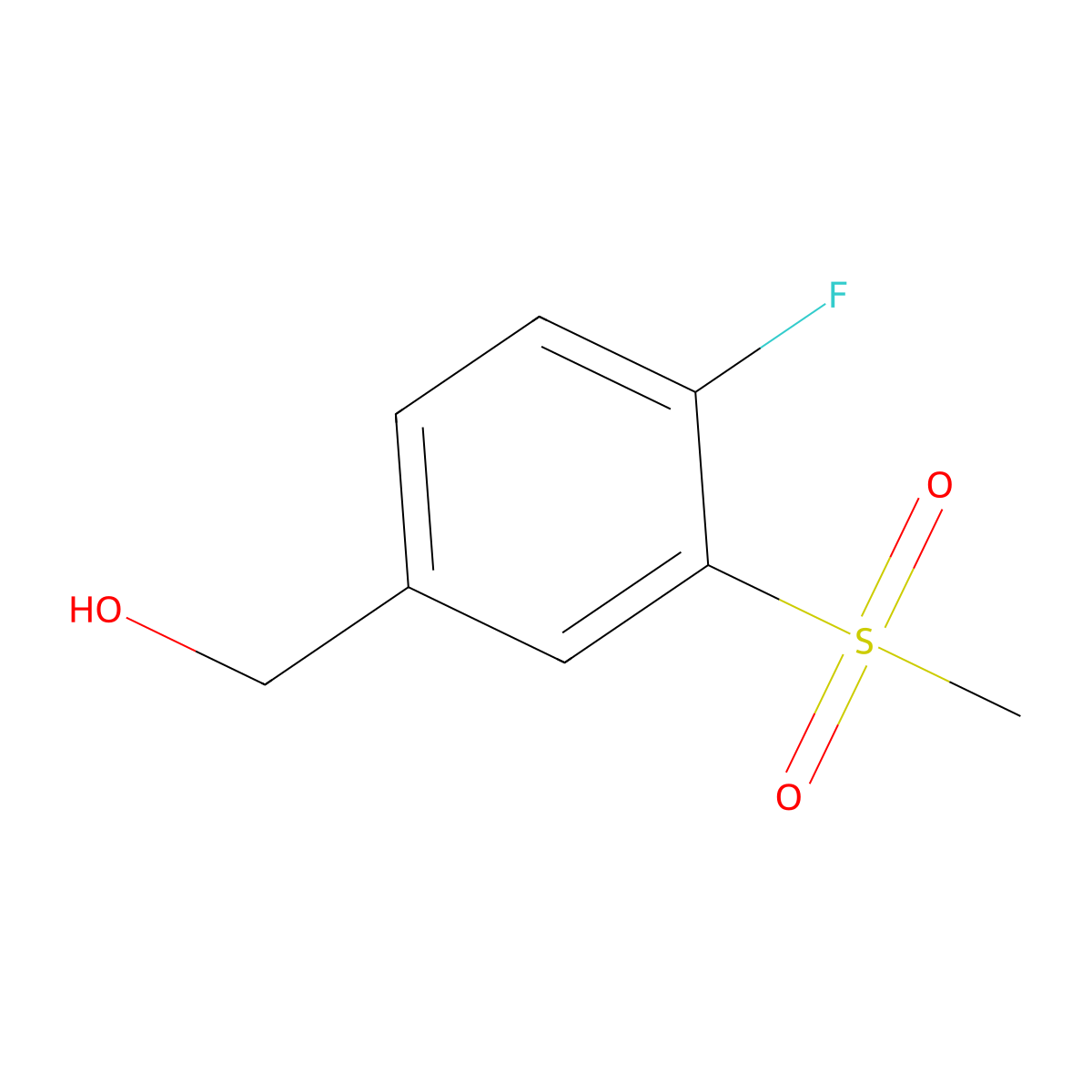 4-Fluoro-3-(methylsulfonyl)benzenemethanol molecular structure, CAS 1192347-87-7