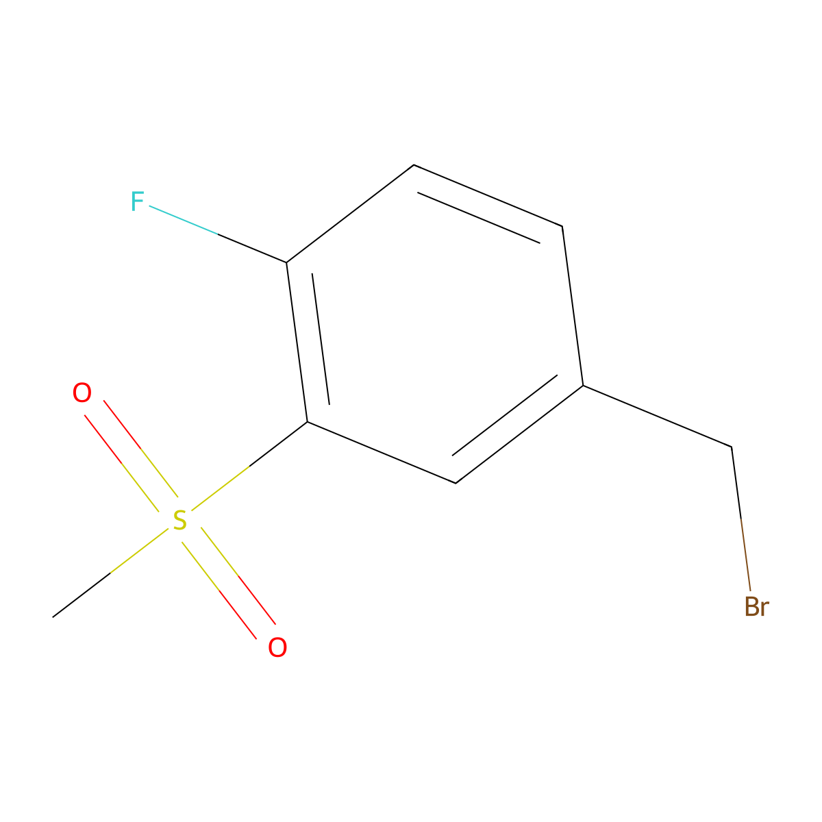 4-(Bromomethyl)-1-fluoro-2-(methylsulfonyl)benzene molecular structure, CAS 1192347-88-8