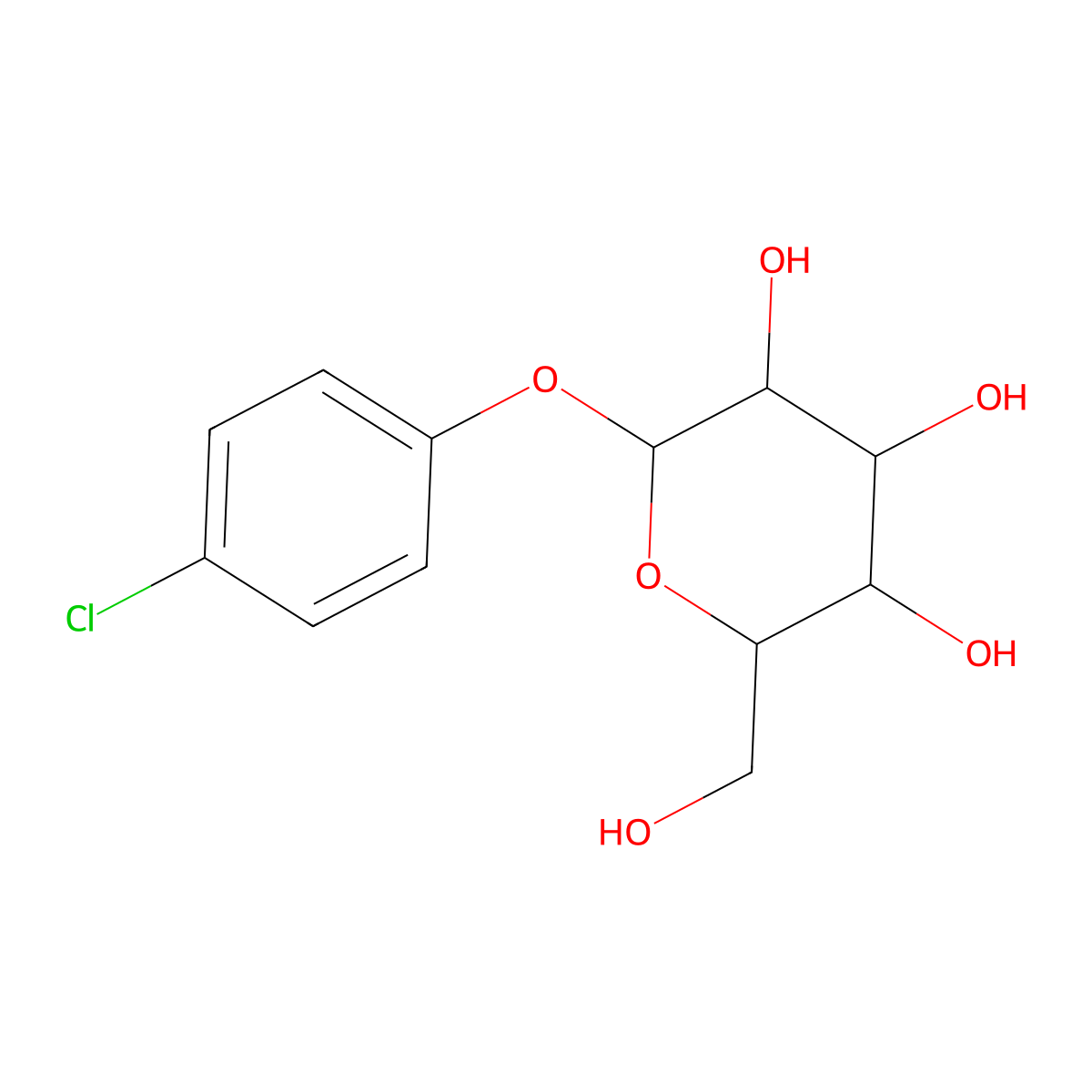 2-(4-Chlorophenoxy)-6-(hydroxymethyl)oxane-3,4,5-triol molecular structure, CAS 1192351-88-4