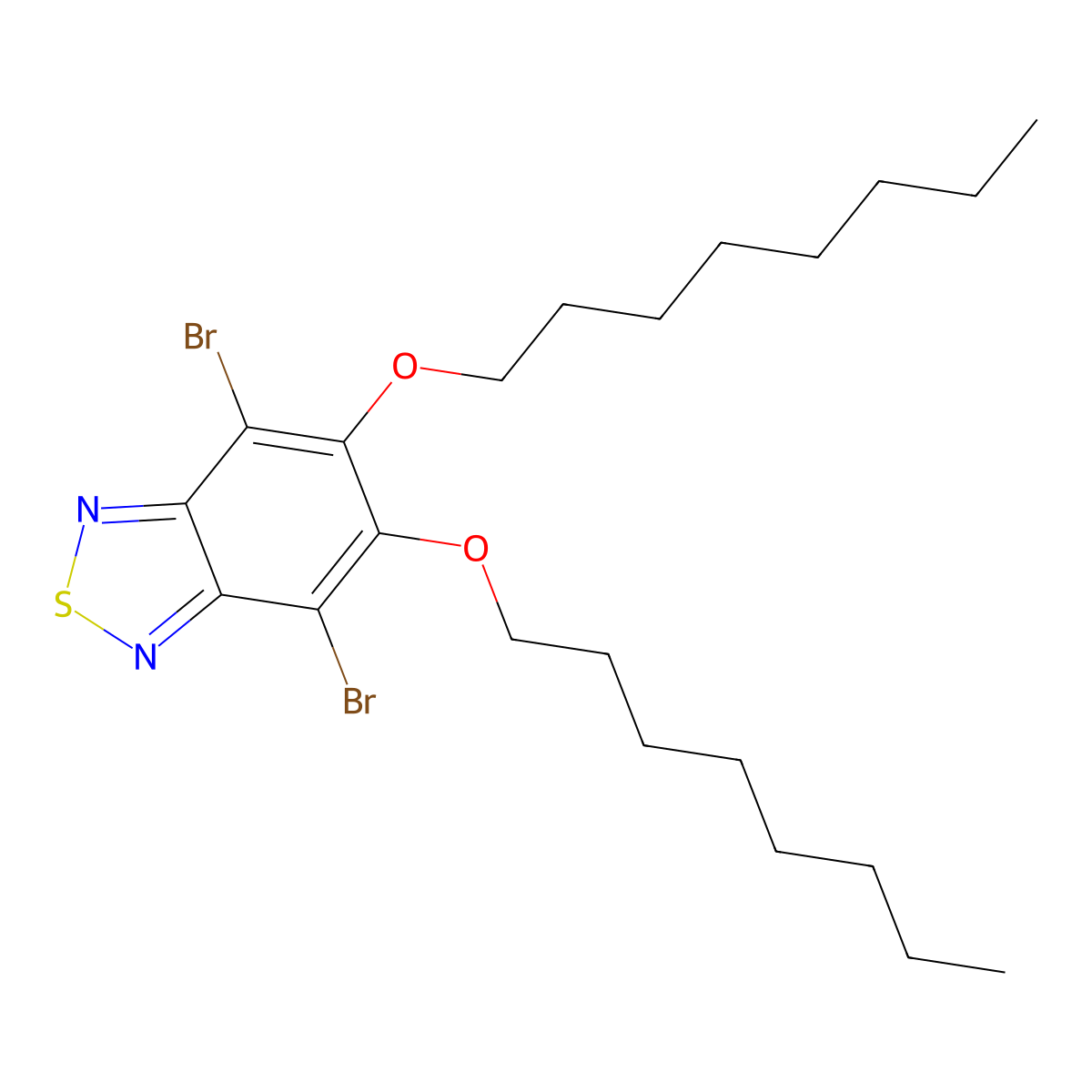 4,7-Dibromo-5,6-bis(octyloxy)-2,1,3-benzothiadiazole molecular structure, CAS 1192352-08-1