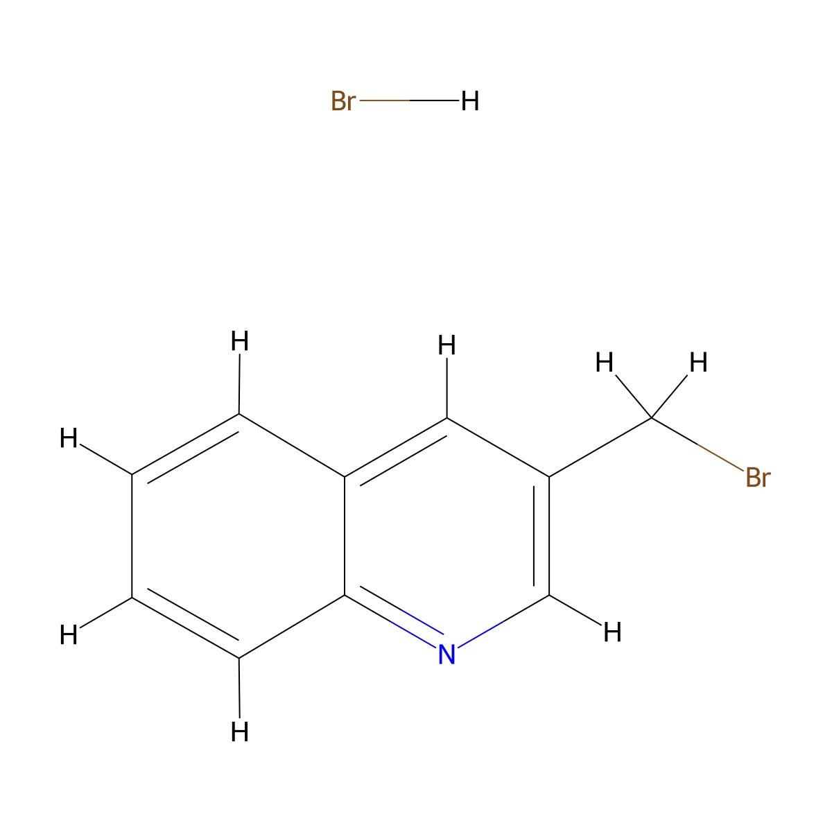 3-(Bromomethyl)quinoline hydrobromide molecular structure, CAS 1192352-34-3