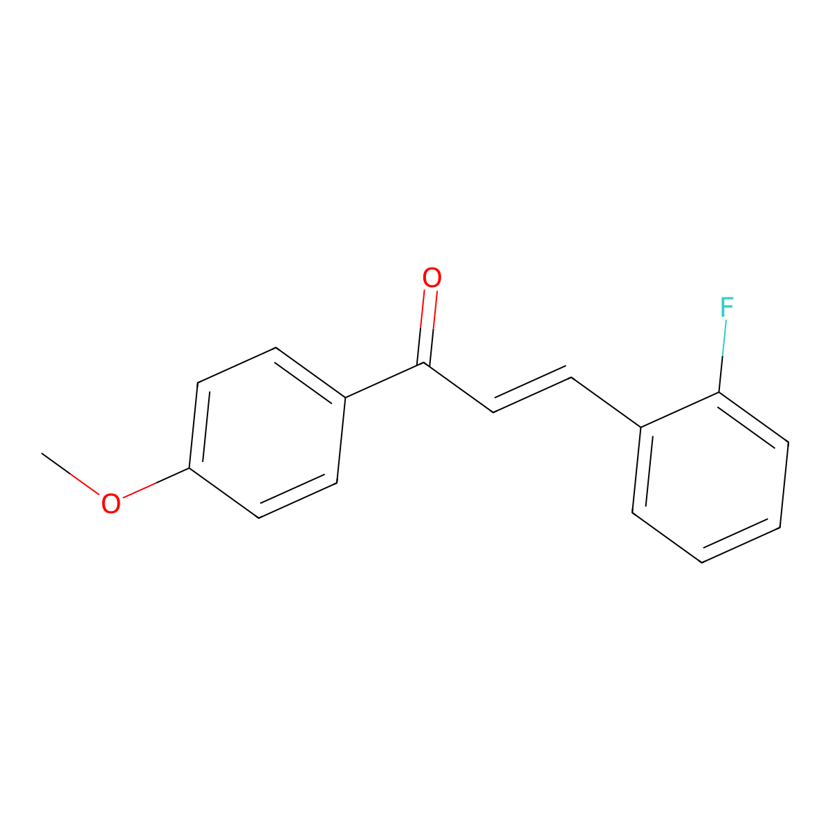(2E)-3-(2-fluorophenyl)-1-(4-methoxyphenyl)prop-2-en-1-one molecular structure, CAS 1192353-06-2