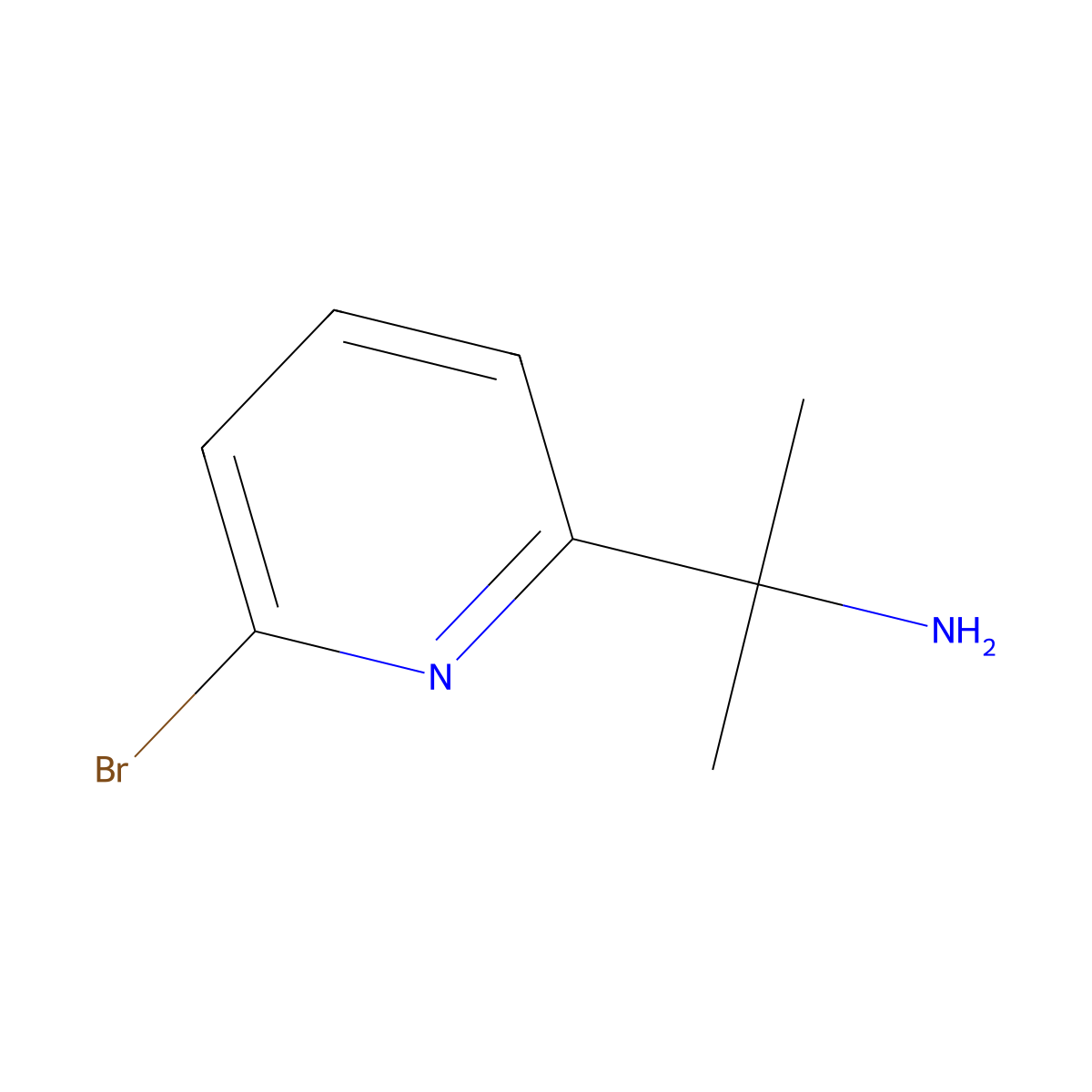 2-(6-Bromopyridin-2-yl)propan-2-amine molecular structure, CAS 1192356-15-2
