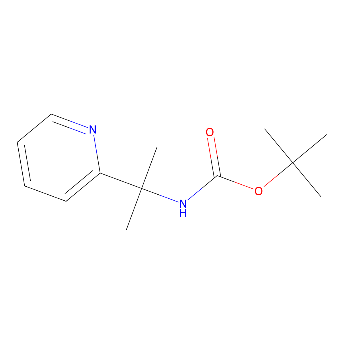 N-Boc-2-(2-pyridyl)-2-propylamine molecular structure, CAS 1192356-19-6