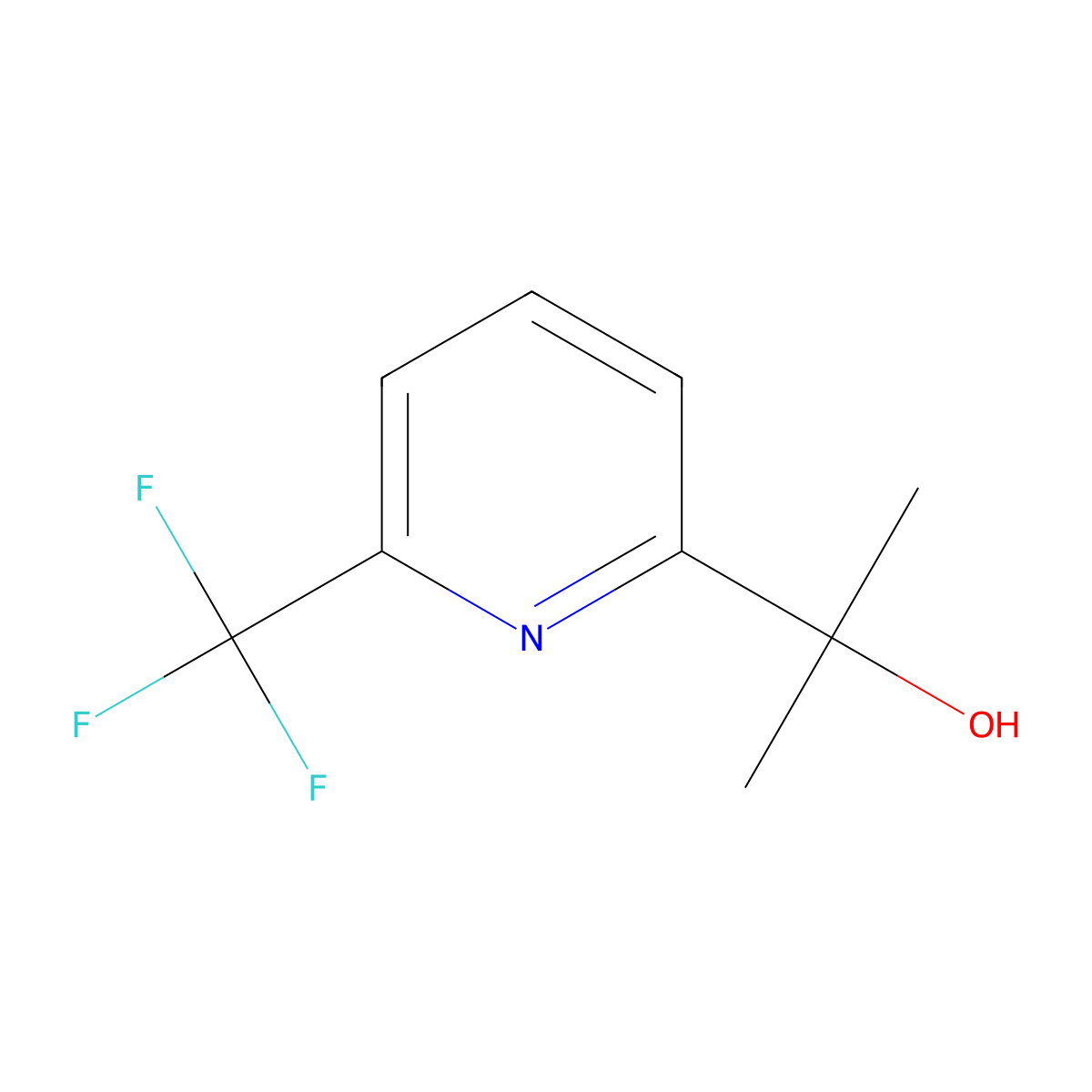 2-(6-(Trifluoromethyl)pyridin-2-yl)propan-2-ol molecular structure, CAS 1192356-23-2