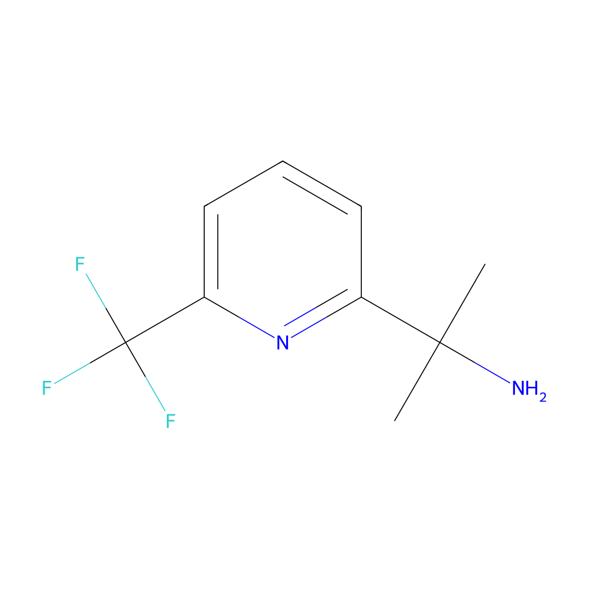 2-(6-(Trifluoromethyl)pyridin-2-yl)propan-2-amine molecular structure, CAS 1192356-25-4