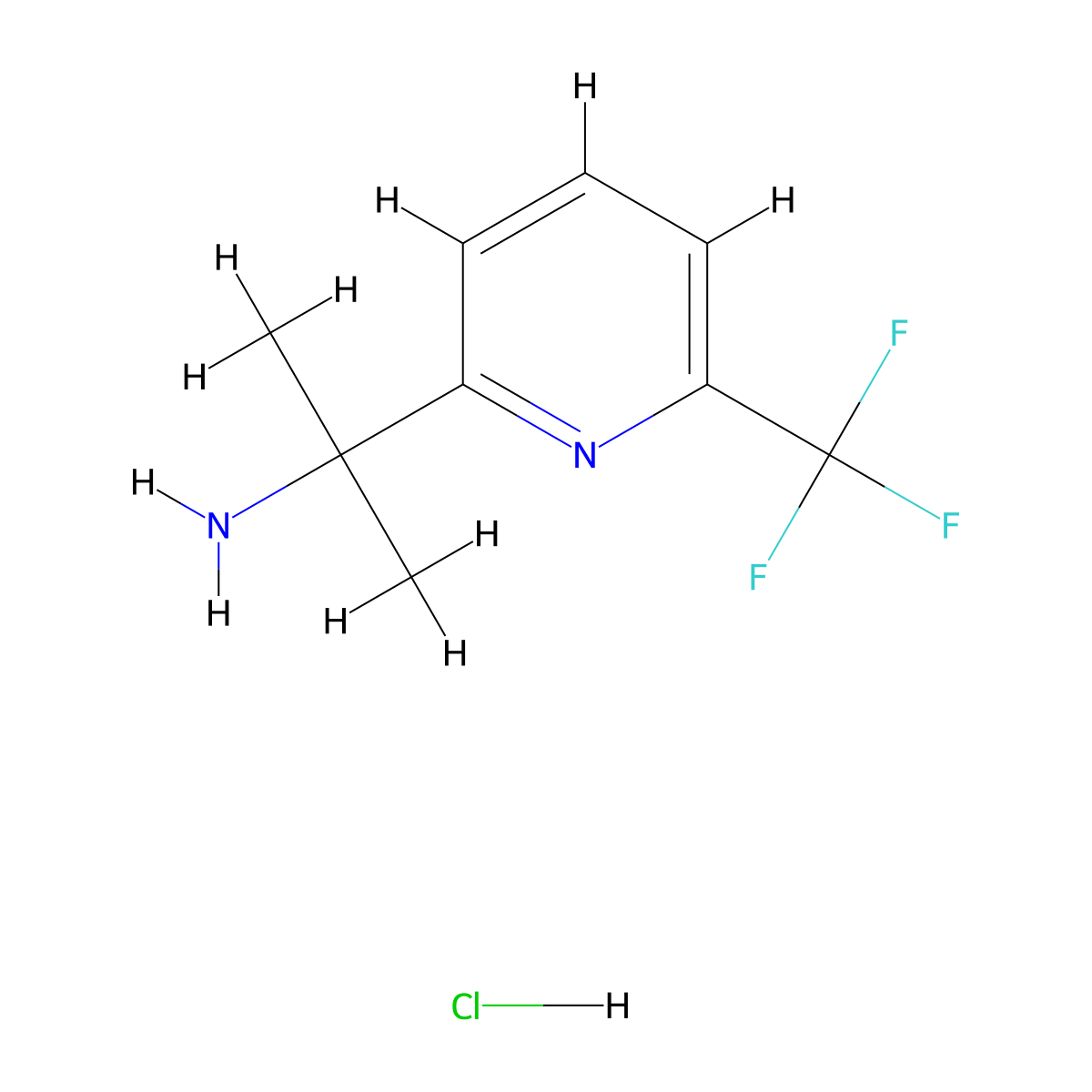 2-(6-(Trifluoromethyl)pyridin-2-yl)propan-2-amine hydrochloride molecular structure, CAS 1192356-27-6