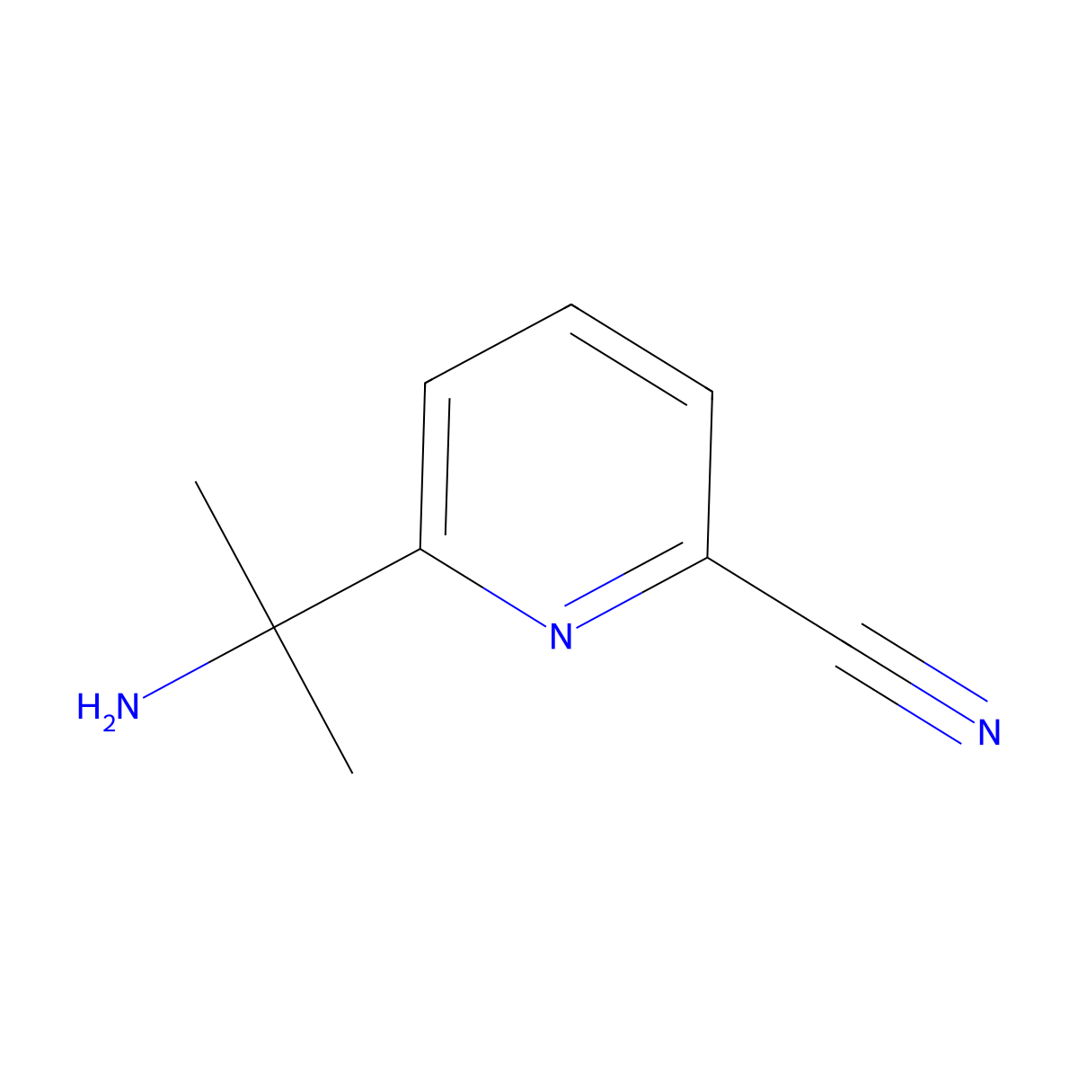 6-(2-Aminopropan-2-yl)picolinonitrile molecular structure, CAS 1192356-37-8