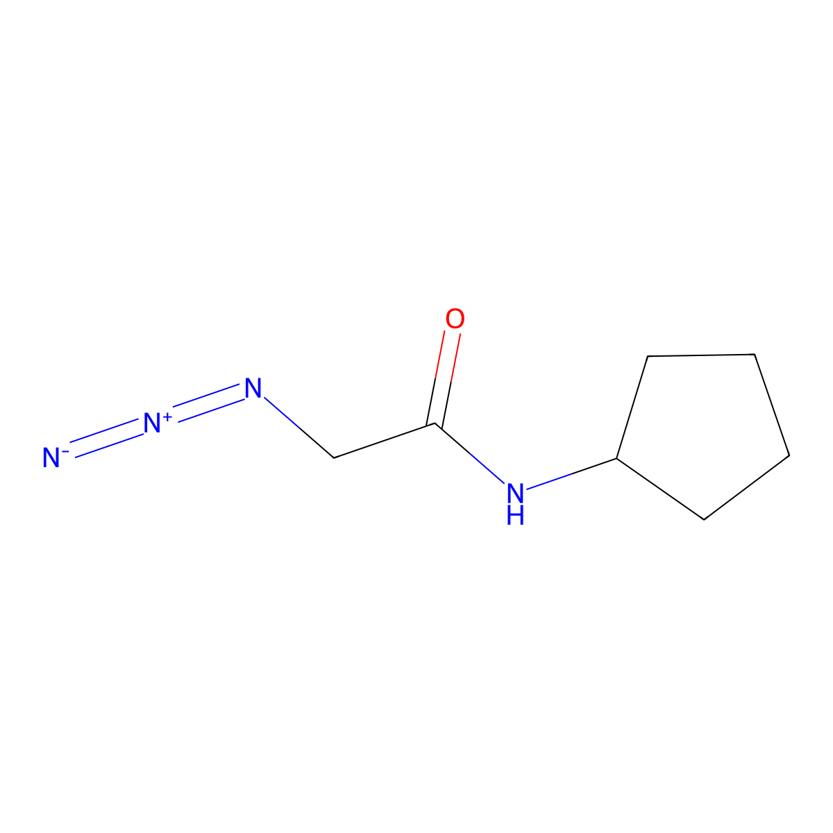 2-azido-N-cyclopentylacetamide molecular structure, CAS 1192358-61-4