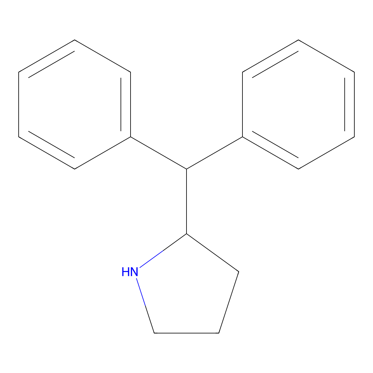 (2S)-2-(Diphenylmethyl)pyrrolidine molecular structure, CAS 119237-64-8