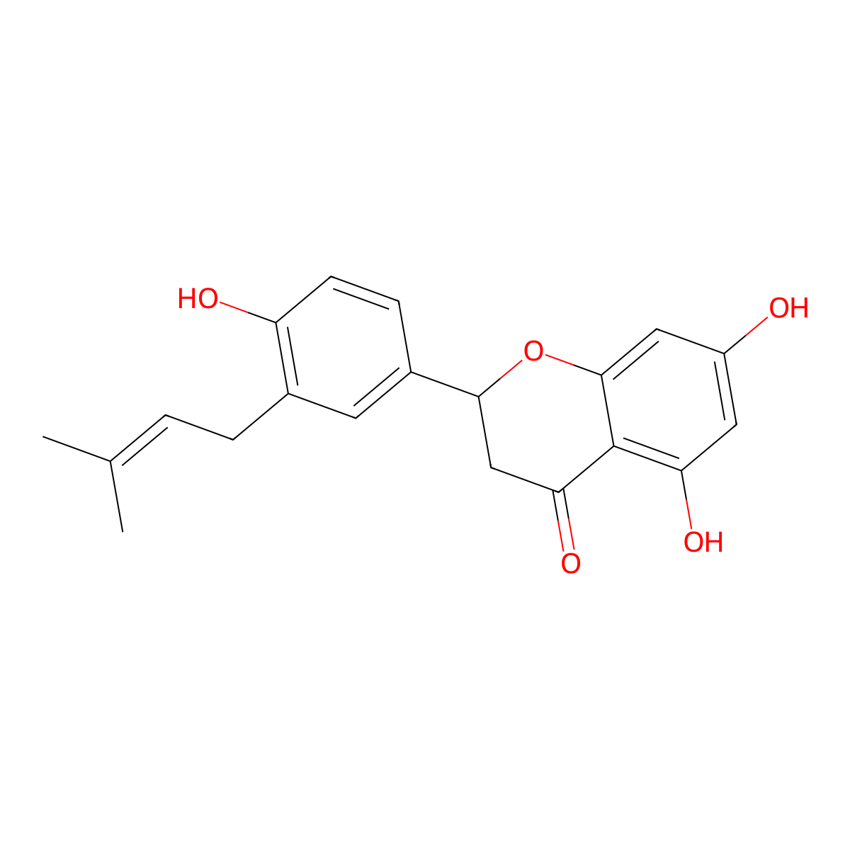 Licoflavanone molecular structure, CAS 119240-82-3