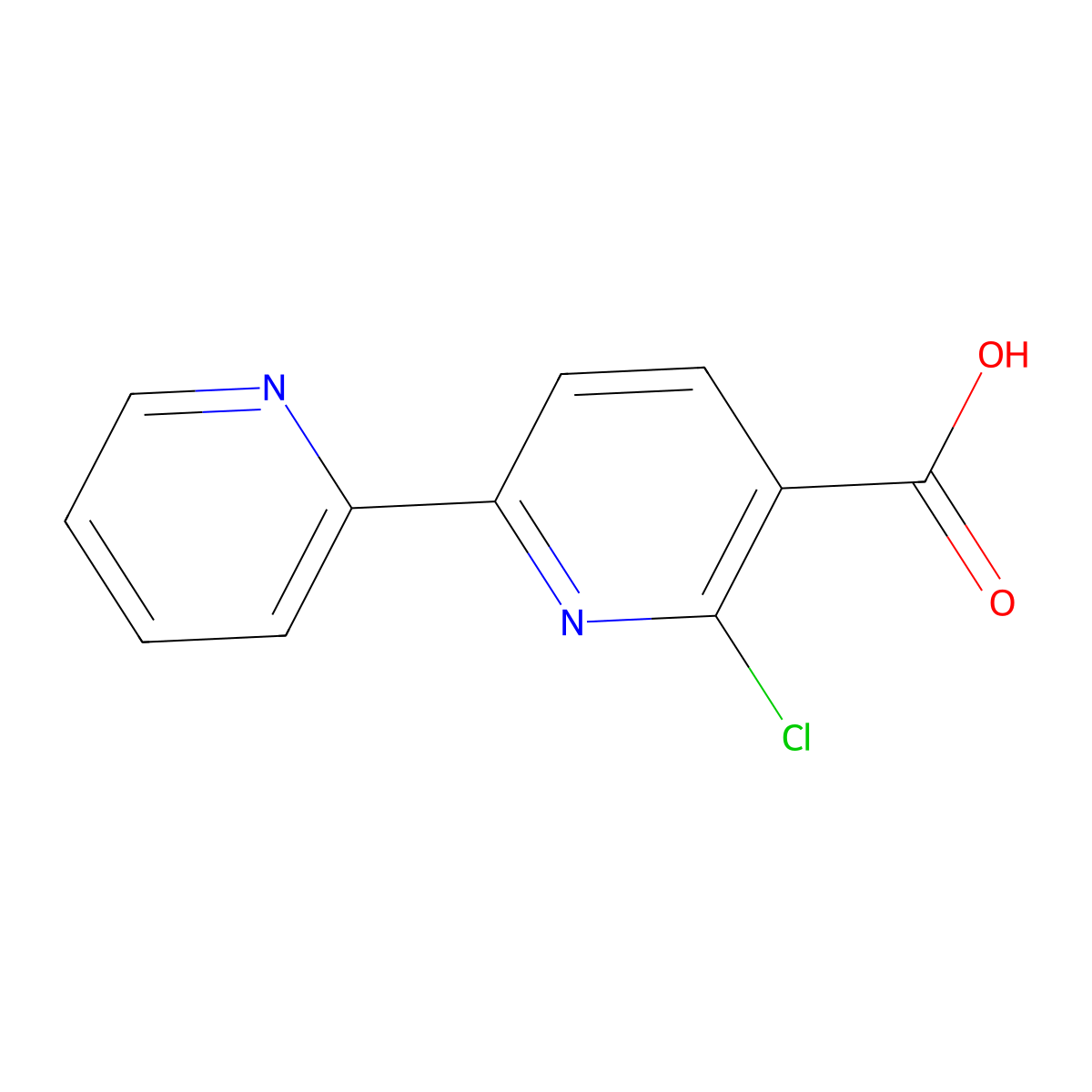 2-Chloro-6-(pyridin-2-yl)pyridine-3-carboxylic acid molecular structure, CAS 1192424-12-6