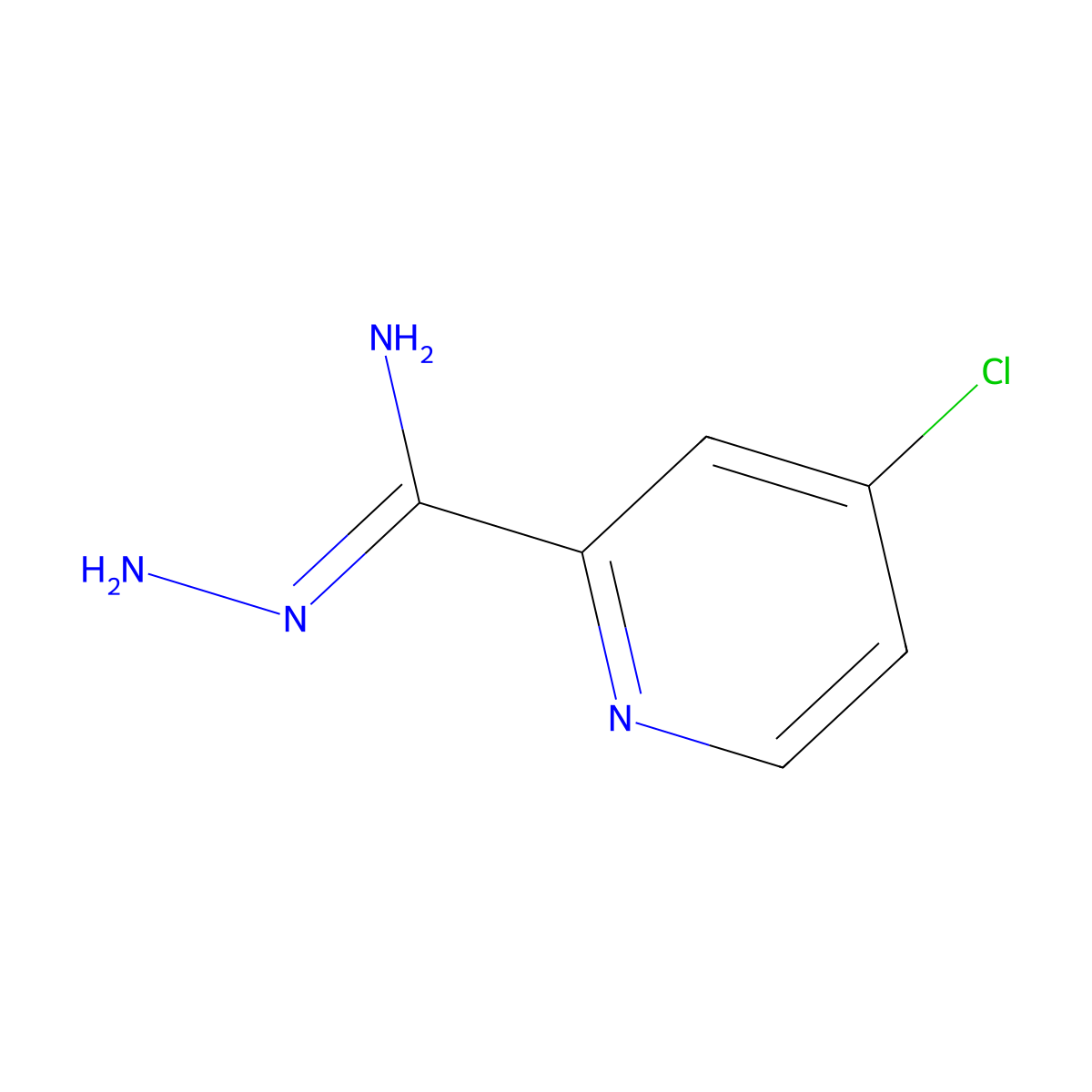 N-amino-4-chloropyridine-2-carboximidamide molecular structure, CAS 1192456-28-2