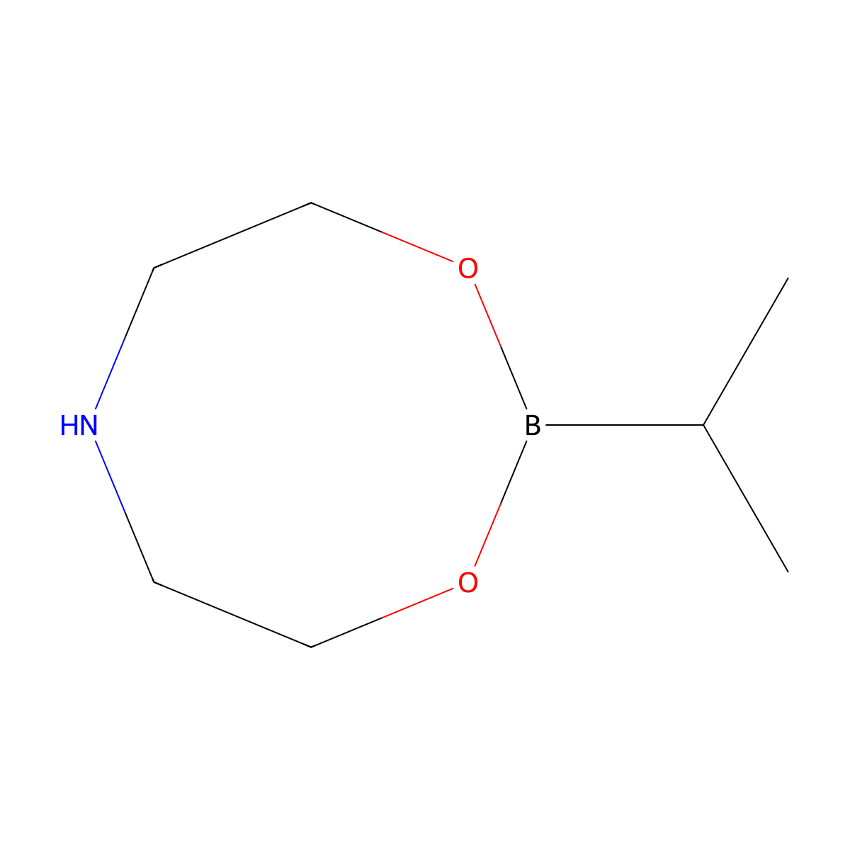 2-Isopropyl-1,3,6,2-dioxazaborocane molecular structure, CAS 119246-82-1