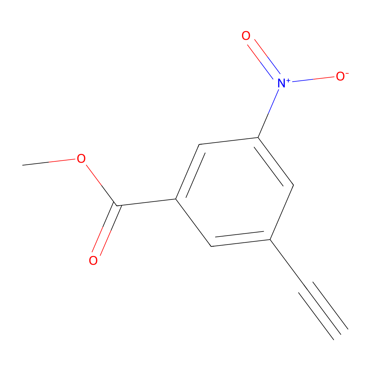 Methyl 3-ethynyl-5-nitrobenzoate molecular structure, CAS 1192472-44-8
