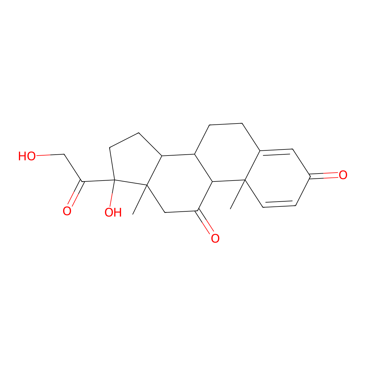 17,21-Dihydroxypregna-1,4-diene-3,11,20-trione molecular structure, CAS 1192475-75-4